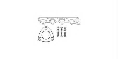 HJS 82 14 3307 Mounting Kit, catalytic converter